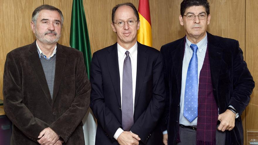 Luis Naranjo, Pablo de Greiff y Diego Valderas.