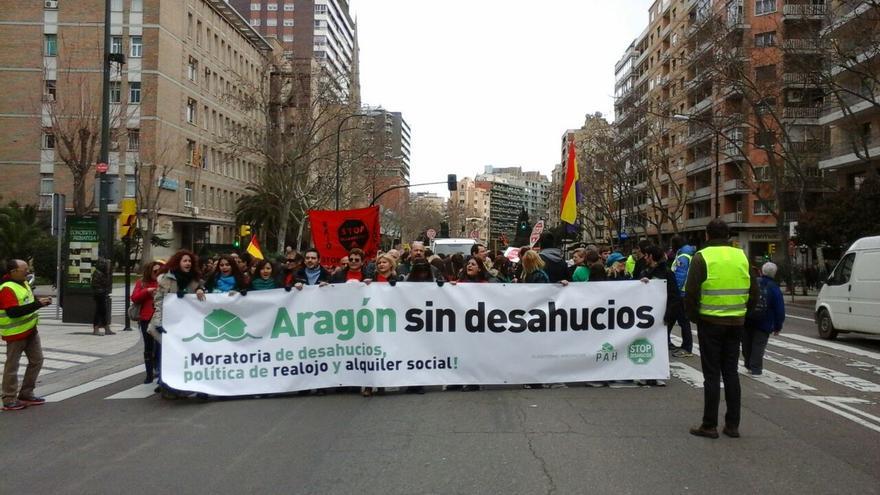 "2015, Aragón sin desahucios" es la última campaña de la plataforma. Foto: Stop Desahucios Zaragoza