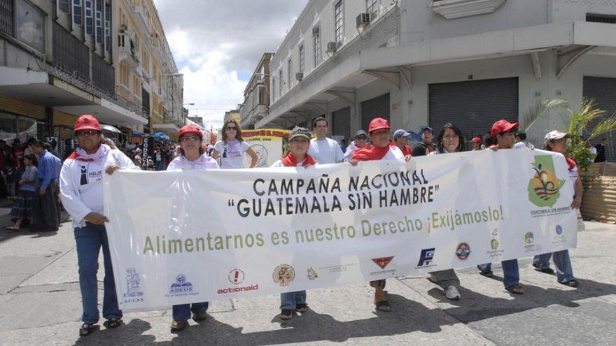 Campaña "Guatemala sin hambre", de la que parte la histórica demanda. Foto: Leo Liberman / Action Aid