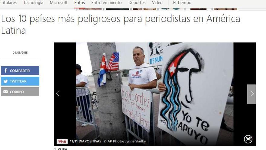 Cuba peligroso para periodistas