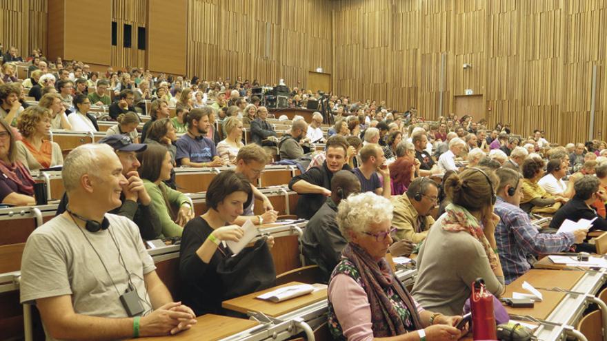Participantes en el Congreso Internacional de Economía Solidaria, celebrado recientemente en Berlín.