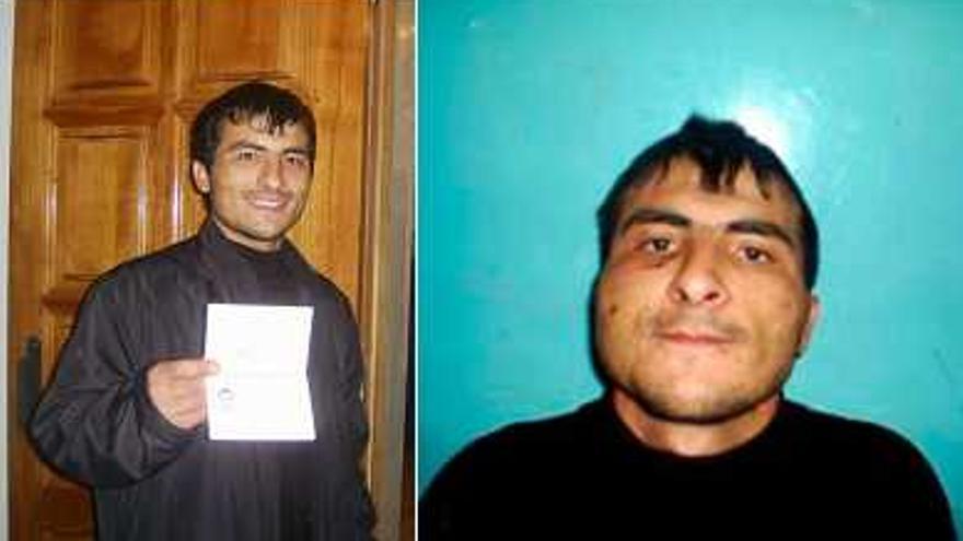Rasul Kudaev, antes y después de ser torturado © Particular