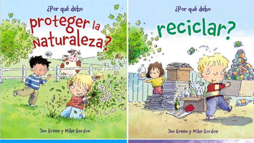 Algunos de los libros que promueven buenas prácticas medioambientales. / Olacacia