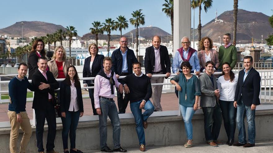 Los candidatos del PP al Ayuntamiento de Las Palmas de Gran Canaria. 