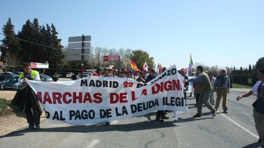 Paso de la Marcha de la Dignidad por Albacete desde Levante