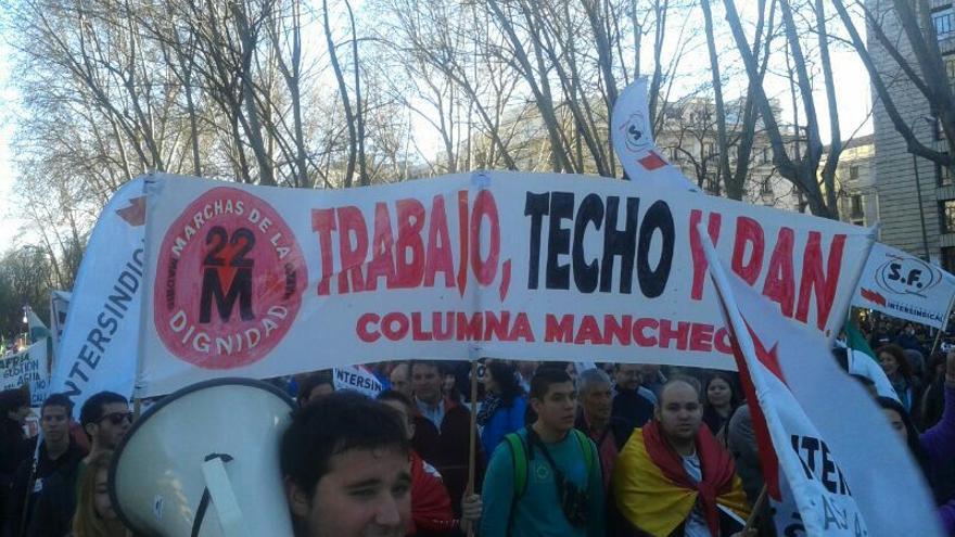 La 'columna manchega' en la marcha en Madrid