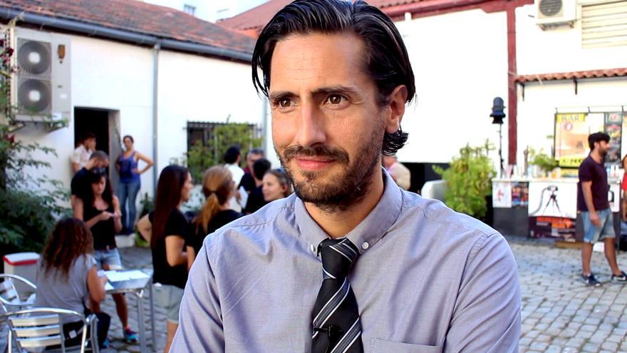 Juan Diego Botto entrevistado por eldiario.es durante el rodaje de 'Hablar'