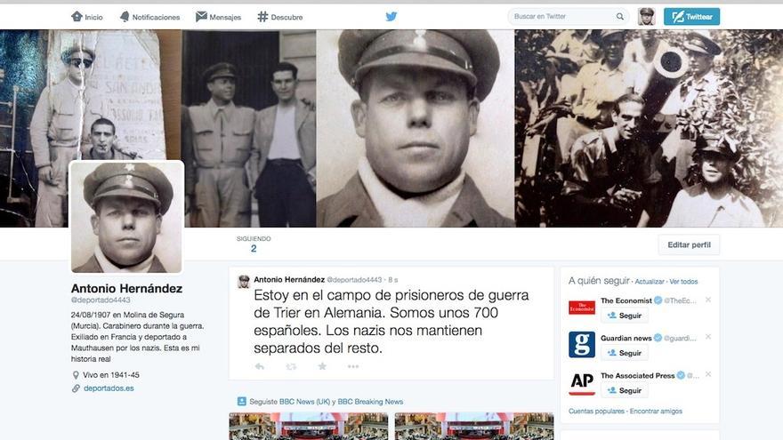 La portada de la cuenta de Twitter desde la que Antonio Hernández Marín retransmitía su 'encierro'