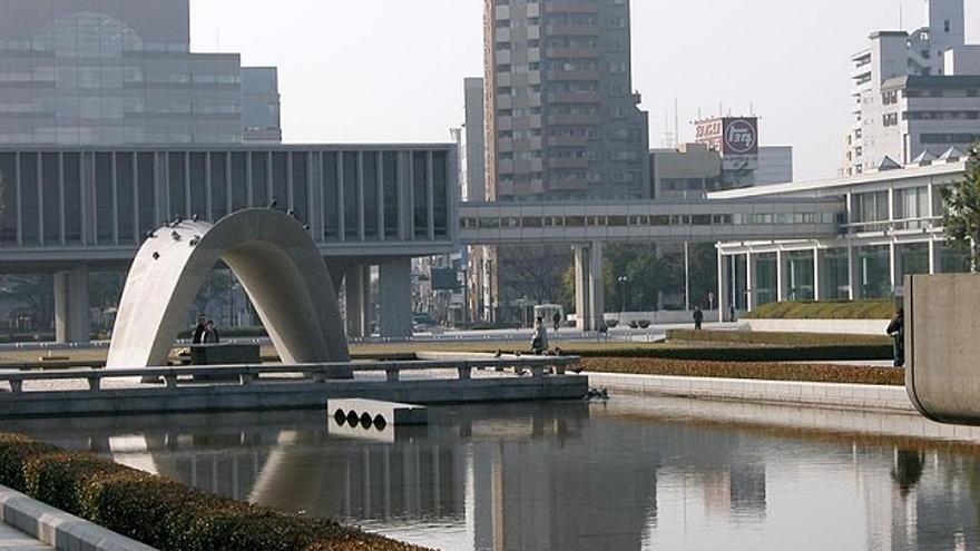 Vista de Hiroshima desde el parque memorial