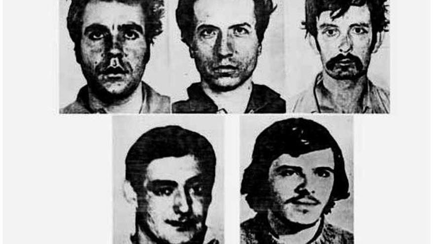 Imagen de los últimos fusilados del franquismo el 27 de septiembre de 1975.