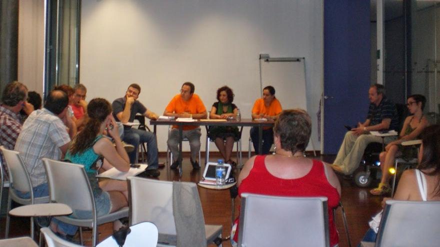 Un momento de la reunión de la Coordinadora de Plataformas de la Dependencia del País Valencià