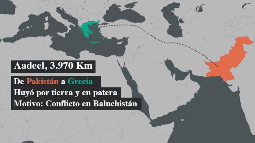 Aadeel huyó del conflicto paquistaní en Baluchistan. Quería llegar a Alemania, pero quedó atrapado en Grecia tras el cierre de la ruta de los Balcanes.