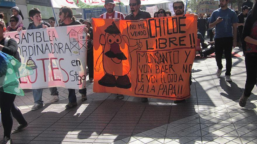 Manifestación en Chile contra la Ley Monsanto/Flikr (Mapuexpress)