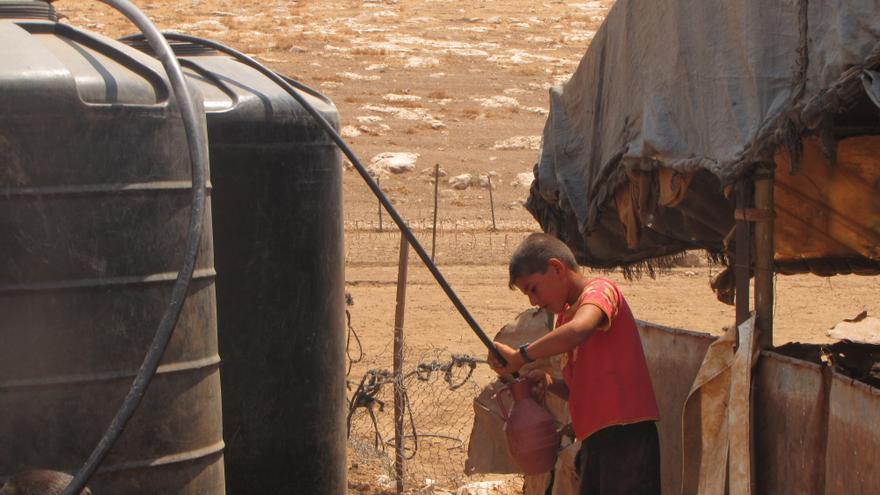 Palestinos del valle del Jordán sin red de saneamiento ni agua corriente/ Fotografía: Atef Abu a-Rub/ B'tselem. 