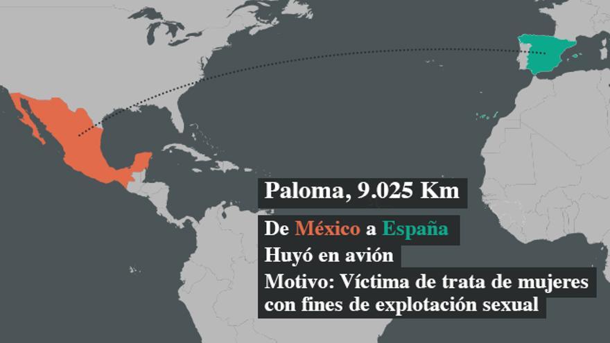 Paloma huyó a España desde México, donde había sido captada por una red de trata de mujeres con fines de explotación sexual