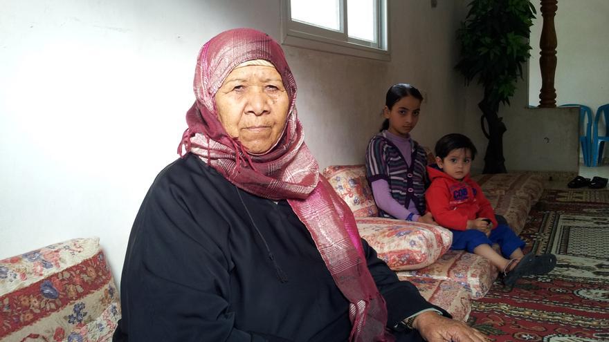 Sbeta, madre de Yusri prisionero palestino con cáncer terminal/ Foto: Isabel Pérez, abril 2014.
