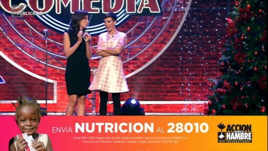 El club de la comedia en La Sexta puso en marcha un SMS para luchar contra la desnutrición infantil /FOTO: lasexta.com