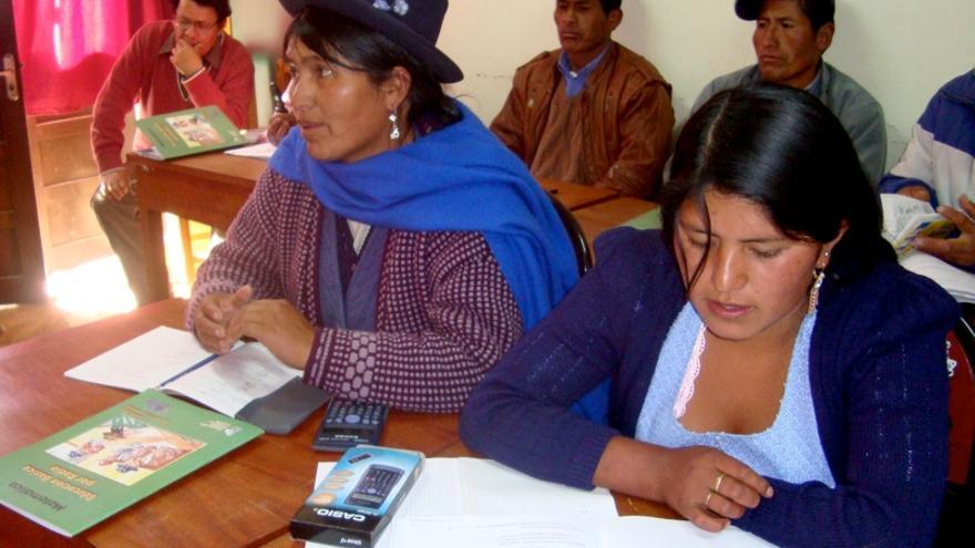 Participantes del proyecto de eduación a distancia de Betanzos, Bolivia. (ACLOS)