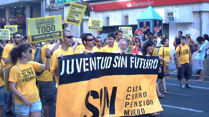 Manifestación de Juventud Sin Futuro en Alicante. CC Neil Vega Murrieta vía Flickr