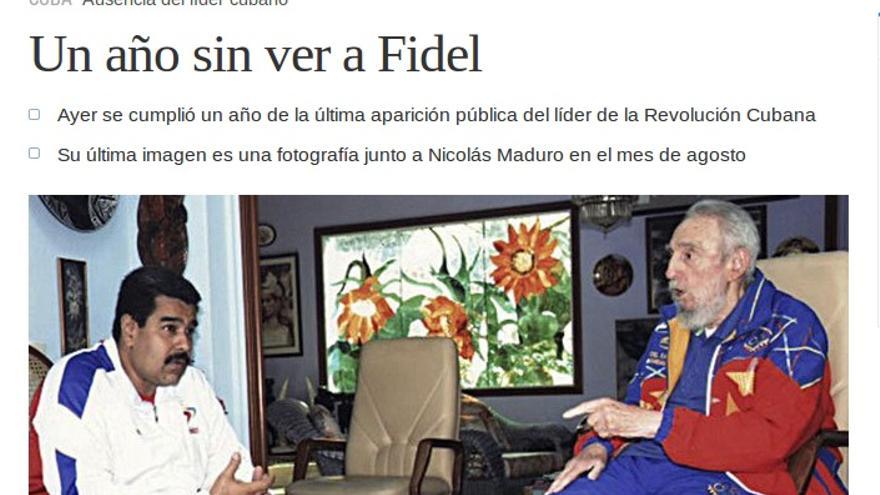 El Mundo un año sin Fidel. \ Perlas
