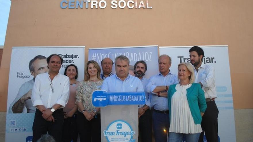 Rueda de prensa del PP de Badajoz con el alcalde y candidato popular Francisco Javier Fragoso / @fragoso_fran 