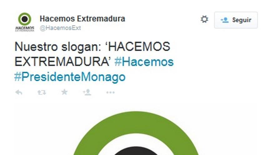 Logo de la campaña 'Hacemos Extremadura', del PP
