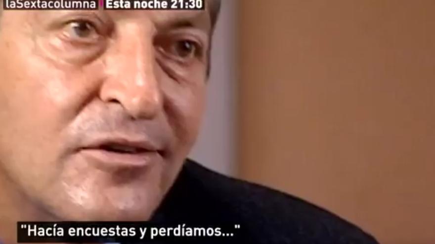 Adolfo Suárez durante la entrevista con Victoria Prego