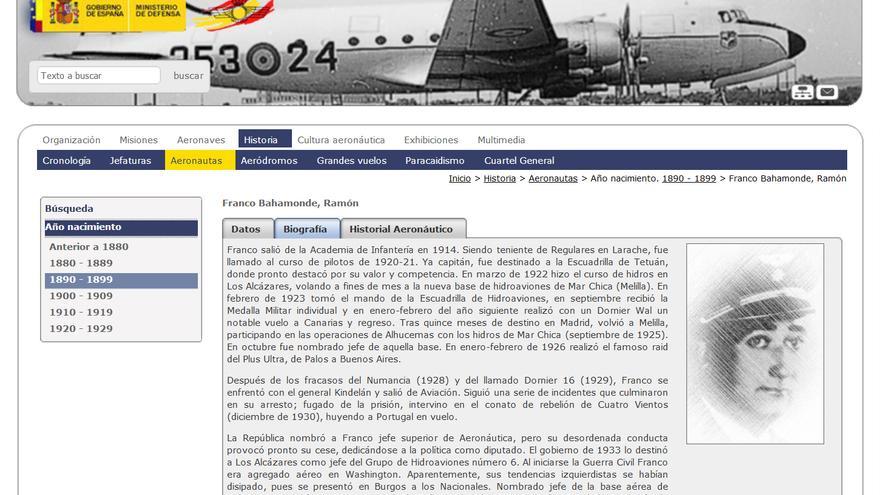 Biografía del hermano del dictador Franco en el Ejército del Aire.