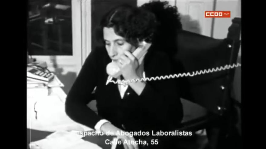 Manuela Carmena, en 1977, en el documental 'Los abogados de la democracia', realizado por Tino Calabuig para la Fundación Abogados de Atocha y CCOO de Madrid, proyectado en el 33 aniversario de los "Abogados de Atocha". 