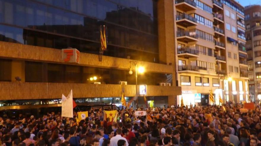 Concentración en Valencia en apoyo al derecho a decidir de Cataluña