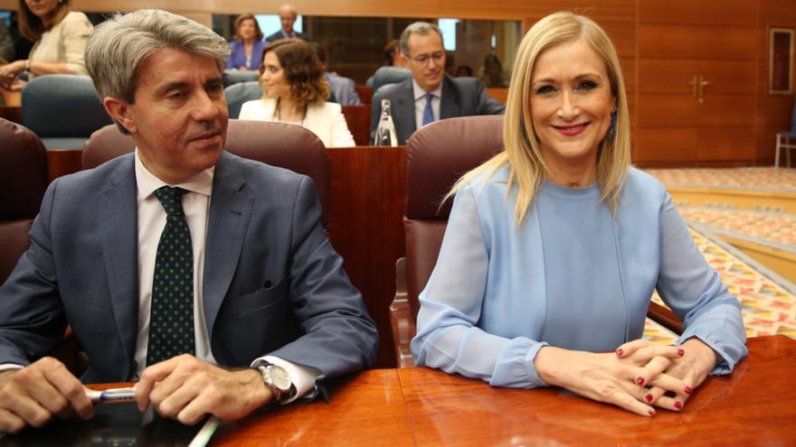 El número dos de Cristina Cifuentes, Ángel Garrido, junto a la presidenta de la Comunidad de Madrid