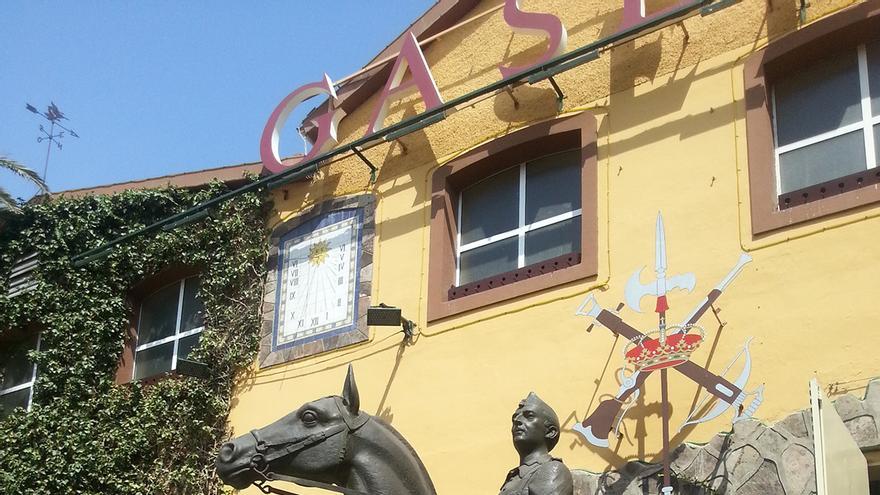 Estatua ecuestre de Franco, expuesta en la Fundación Gaselec.