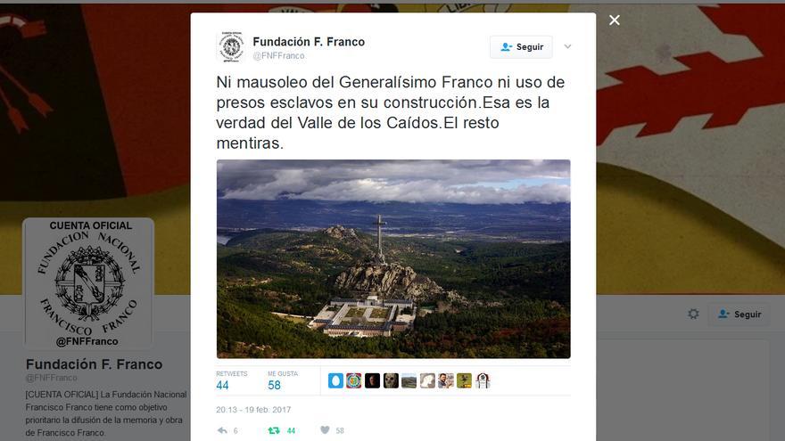 La Fundación Franco, sobre la "verdad" del Valle de los Caídos.