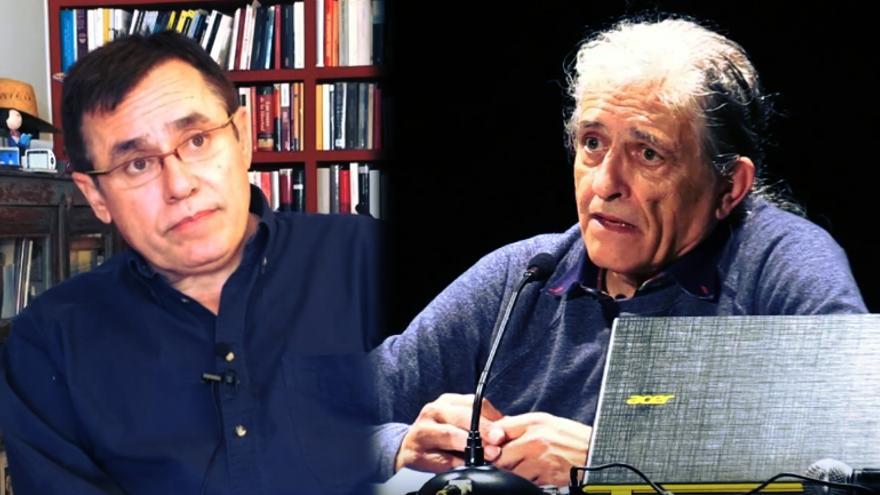 Montaje Ramón Cotarelo y Félix Ovejero en Carne Cruda