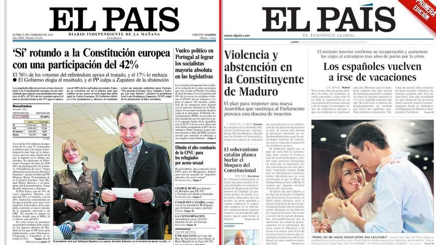 Portadas de El País 