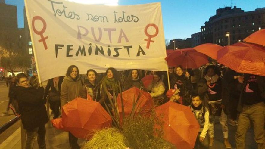 Protesta de Prostitutas Indignadas en Barcelona