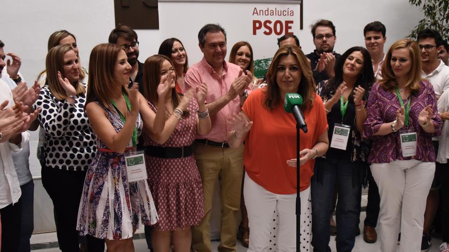 Susana Díaz en la presentación de su candidatura para el PSOE de Andalucía.