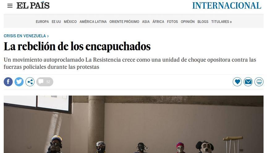 Titular de El País 