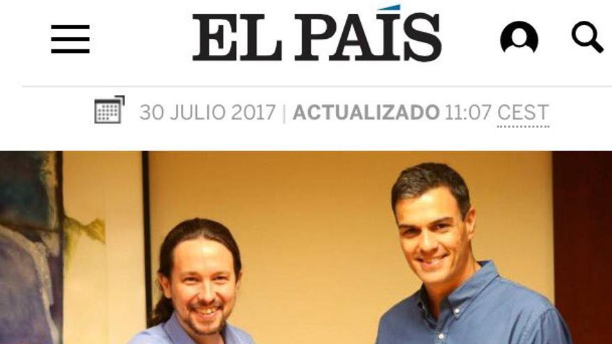 Titular de El País