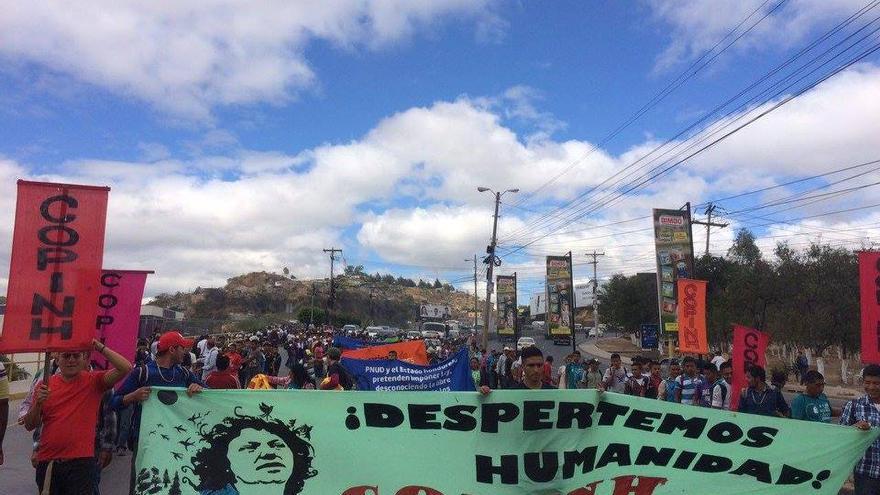 El COPINH ha organizado movilizaciones esta semana con motivo del aniversario del asesinato de Berta Cáceres | Imagen: COPINH