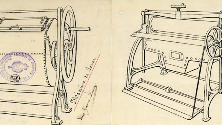 Dos de las máquinas inventadas por la valenciana Elia Garci-Lara: una para lavar (izquierda) y una para planchar (derecha)