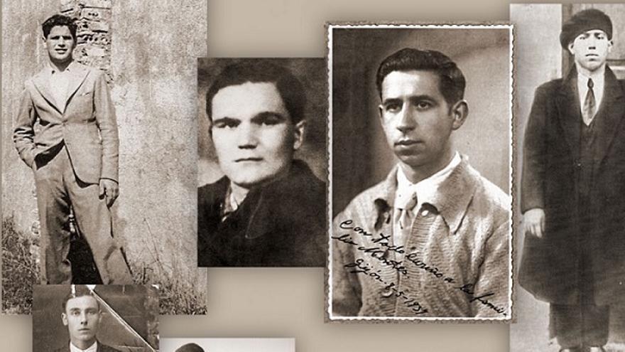 Seis de los catorce militares republicanos asesinados por falangistas en O Acevo en octubre de 1937