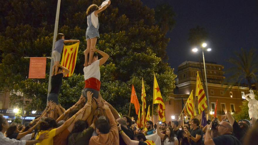 Un momento de la concentración celebrada en Castellón