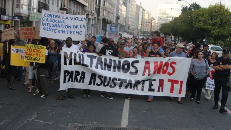 Manifestación en A Coruña contra la represión a los movimientos sociales 15M MONTE ALTO