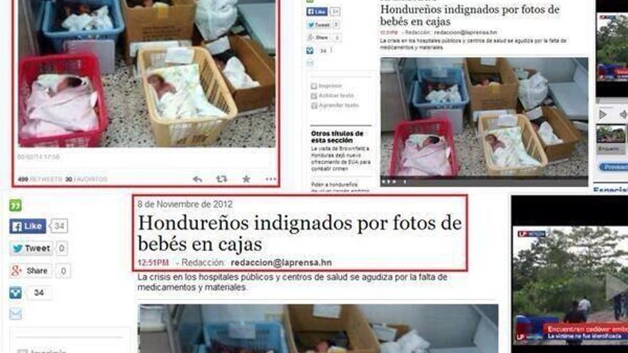 Bebés en cajas en Honduras