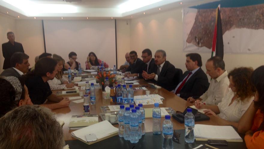 Europarlamentarios de la Izquierda Europea se han reunido con representantes de la Autoridad Nacional Palestina