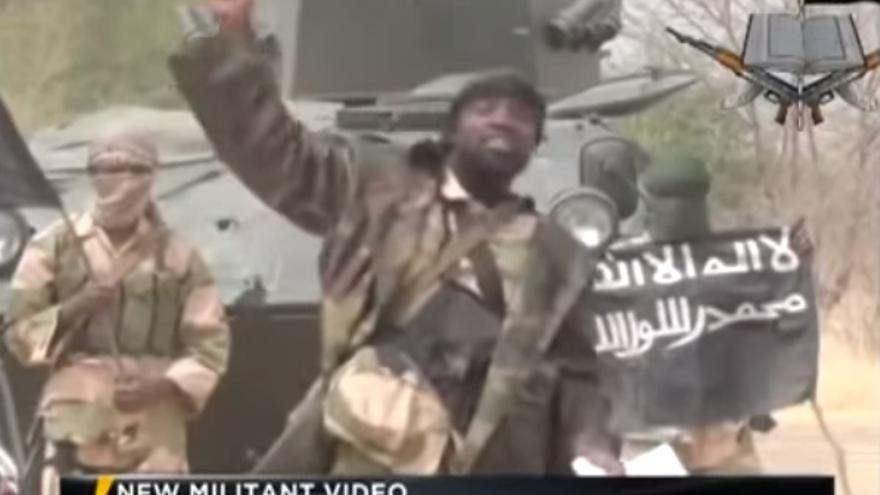 Imagen de un vídeo con el discurso de Abubakar Shekau, líder de Boko Haram.