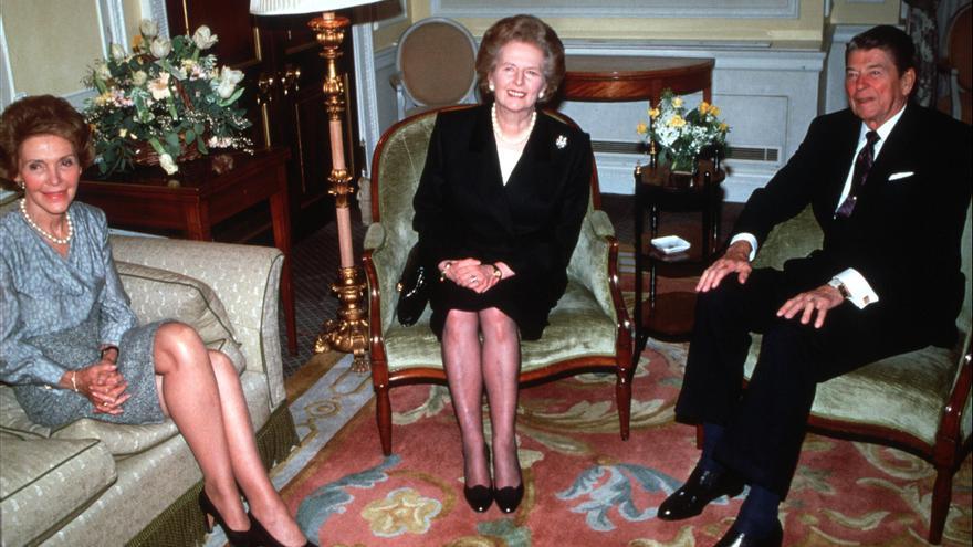 Margaret Thatcher, con Ronald y Nancy Reagan, en diciembre de 1980. / Alpha / Globe Photos / ZUMAPRESS.com