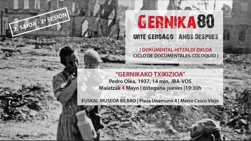 Museo Vasco de Bilbao acoge este miércoles la proyección del corto de Pedro Olea "Gernikaki txikizioa"