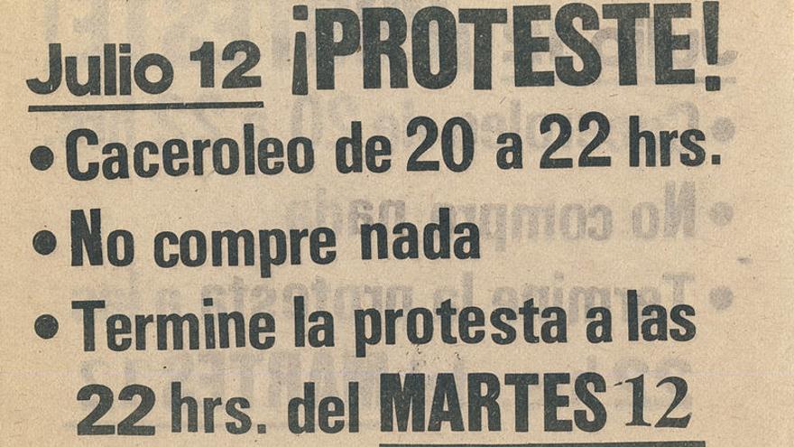 Llamada a la protesta en Chile, 1983